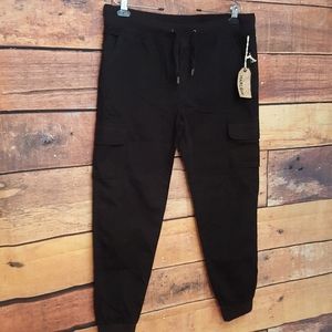 Black hybrid jogger thick cotton by Harlow…